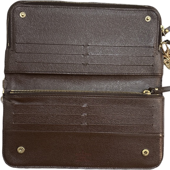 Louis Vuitton Damier Ebene Crossbody Wallet with Gold Chain unbranded 🔥LN - Picture 6 of 11